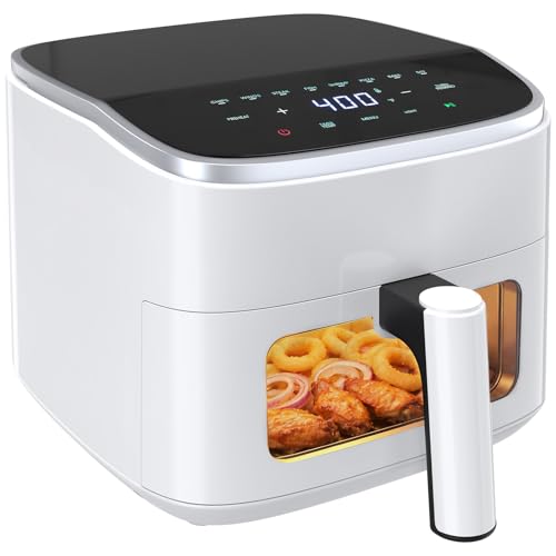 KMFurnila Air Fryer 4QT, Compact Airfryer with Interior Light and Easy View