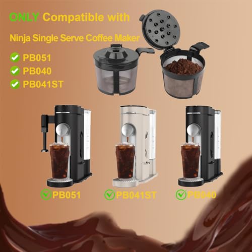 Coffee Basket Compatible with Ninja Coffee Maker, Reusable Basket Filters for Ninja PB051 & PB041ST (1pack)