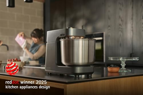 Ooni Halo Pro Spiral Mixer - Dough Stand Mixer with Attachments, 7.3 Quart Capacity and 58 Speed Settings - Charcoal Grey