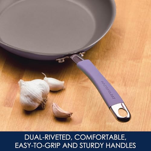 Rachael Ray Cucina Nonstick Cookware, Lavender Purple Pots and Pans Set, 12-Piece