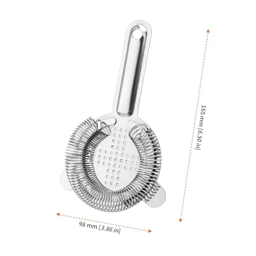 HOZEON 12 Pcs 6.5 Inches Cocktail Strainer, Stainless Steel Bar Strainer Tool, 2 Prong Bartender Strainer for Bar Restaurant Home, Silver