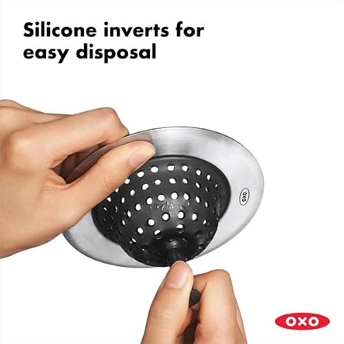 OXO Good Grips Silicone Sink Drain Strainer, Kitchen Sink Stopper