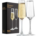 Haoxishui Champagne Glasses 8.5 OZ, Champagne Flutes set of 2, Unique Champagne Gift for Birthday, Wedding, Anniversary, Ideal for Home Bar, Parties etc