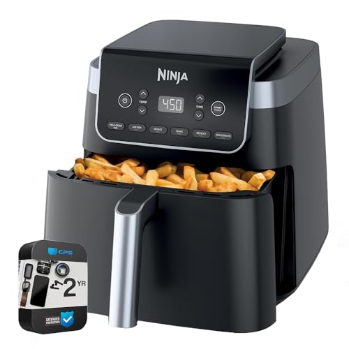 Ninja AF181 Air Fryer Pro XL 6in1 6.5Q Max Crisp Technology Nonstick Basket (Renewed) Bundle with 2 YR CPS Enhanced
