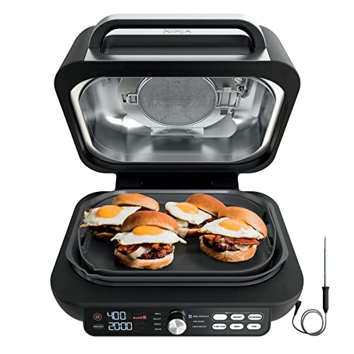 Ninja IG651 Foodi Smart XL Pro 7-in-1 Indoor Grill/Griddle Combo, use Opened or Closed, Air Fry, Dehydrate &