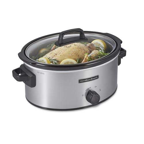 Hamilton Beach 6 Quart Slow Cooker With 3 Cooking Settings