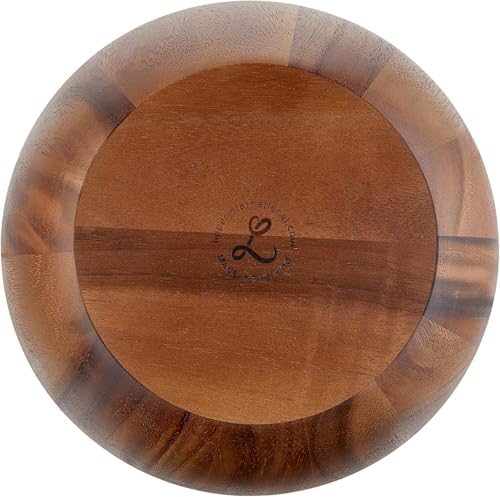Lipper International Acacia Round Flair Bowl