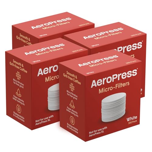 AeroPress Coffee Maker White Paper Micro-Filters, Compostable Coffee Filters Made From White, Chlorine-Free
