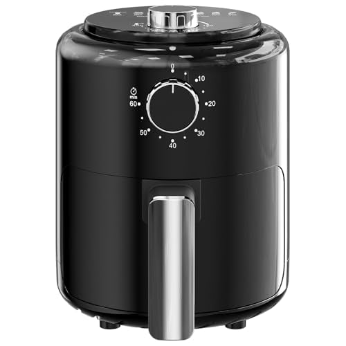 Compact Air Fryer Small 2QT, 4-in-1 Small Mini Airfryer, Bake, Roast, Reheat, 98% Less
