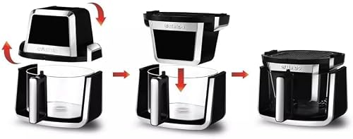 Gourmias 7 Qt Foldable Digital Air Fryer – 10 Presets, Guided Cooking, XL Capacity, Touch Controls, Nonstick Basket, Oil-Free Frying, Black