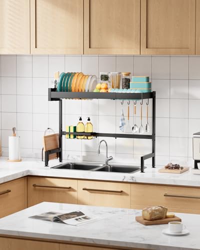 Sakugi 2-Tier Dish Drying Rack Over The Sink, Expandable for Counter