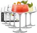 LUNA & MANTHA Martini Glasses, Martini Cocktail Glasses for Margarita, Manhattan, Cosmopolitan, Espresso, Home Bar, Evening Parties, Birthdays, Housewarming Gift,8oz-Set of 6