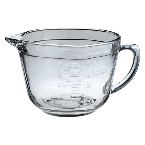 Anchor Hocking Batter Bowl, 2 Quart Glass Mixing Bowl