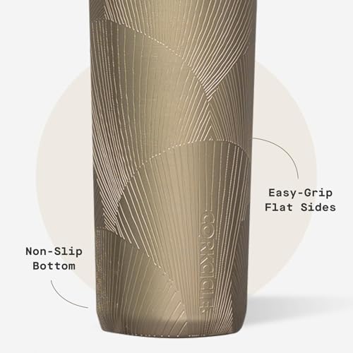 Corkcicle Cocktail Shaker - Triple-Insulated Stainless Steel - Leak-Proof Lid with Built-In Strainer - Non-Slip Bottom - Summer Drinkware Gift - 17 oz - Champagne Dreams