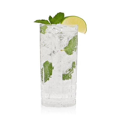 Spiegelau Perfect Serve Longdrink Glass Set of 4 - Highball Cocktail Glasses European-Made Crystal, Dishwasher Safe, Professional Quality Cocktail Glass Gift Set - 12.3 oz