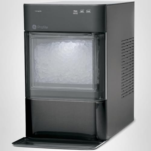 GE Profile Opal 2.0 | Countertop Nugget Ice Maker | Ice Machine with WiFi Connectivity | Smart Home Kitchen Essentials | Black Stainless