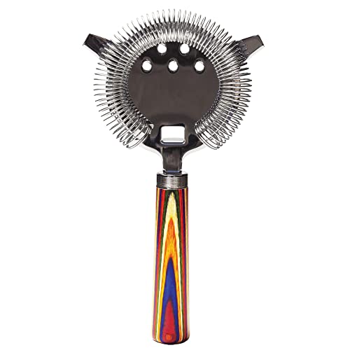 Totally Bamboo Baltique Marrakesh Collection Hawthorne Cocktail Strainer, Stainless Steel Bar Strainer