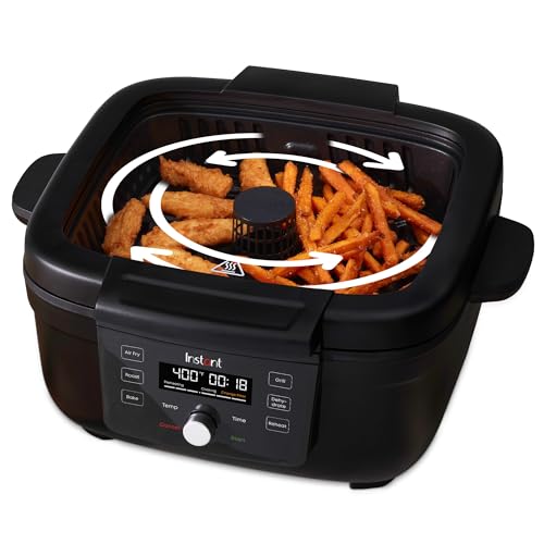 Instant Pot 6-in-1 Air Fryer and Indoor Grill with Bake, Roast Reheat & Dehydrate, From the Makers of Instant