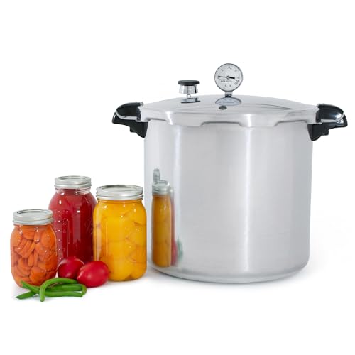 Presto 01784 23-Quart Induction Compatible Pressure Canner, Silver, Aluminum