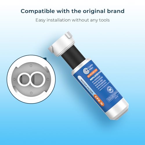 Crystala Filters Water Filter Compatible with XWFE (Built-in CHIP), Replacement for GE XWFE, XWF Refrigerator Water Filter Pack of 1