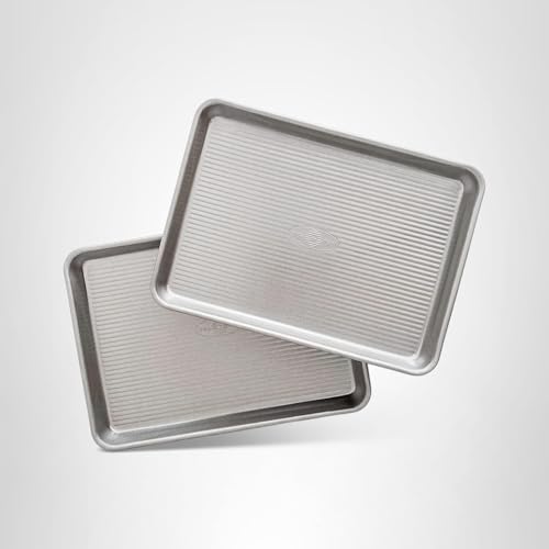 USA Pan Bakeware Nonstick Quarter Sheet Pan, Baking Sheet Aluminized Steel, Pan Measures: 13 x 9.5 x 1 inches