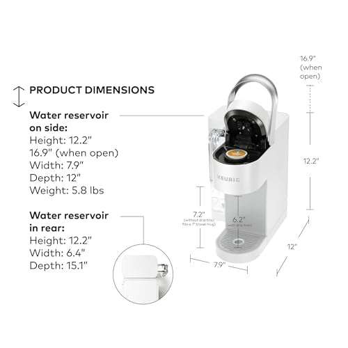 Keurig K-Supreme SMART Single Serve Coffee Maker With WiFi Compatibility, 4 Brew Sizes, And 66oz Removable Reservoir, Compatible with Alexa, White