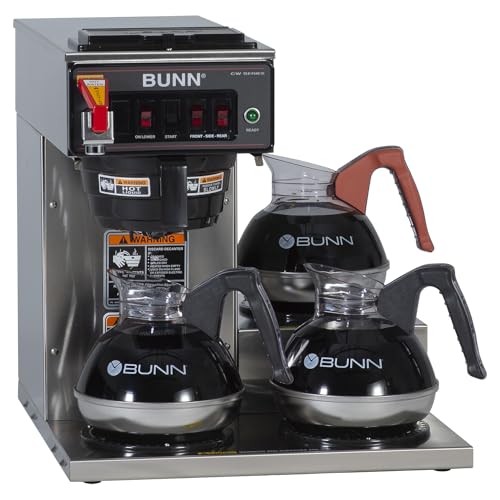 Bunn 12950.0212 CWTF15-3 Automatic Commercial Coffee Brewer with 3 Lower Warmers (120V)