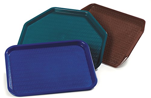 Carlisle FoodService Products Café Cafeteria Tray, Fast Food Tray for Restaurant or Commercial Use, 10" x 14", 1 Count, Chocolate
