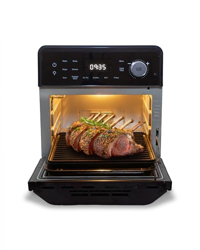 Nuwave 2026 Air Fryer Oven & Grill Comb, Plug-in Powered Grill Plate for True Char Flavor & Marks, 2-Layer Glass