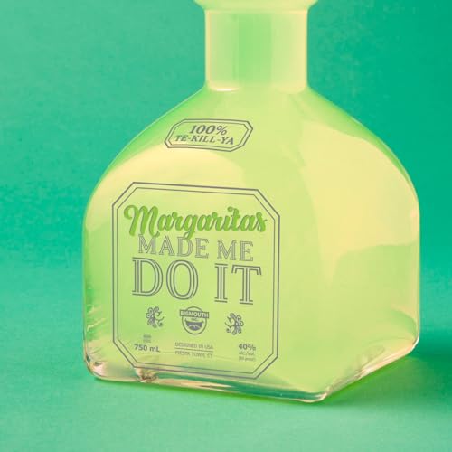 BigMouth Inc Funny Margarita Glass, Jumbo Tequila Bottle Shaped Pitcher, Novelty Drinking Gifts, "Margaritas Made Me Do It" - 32oz
