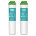 AQUA CREST FQK2J Under Sink Water Filter, Replacement for GE FQK2J, FQK1K, Compatible with GE GXK255TBN, NSF/ANSI 42 372 Certified, 1320 Gallons Dual Flow Drinking Water Replacement Filters, 2 Pack