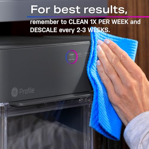 GE Profile Opal 2.0 | Countertop Nugget Ice Maker | Ice Machine with WiFi Connectivity | Smart Home Kitchen Essentials | Black Stainless