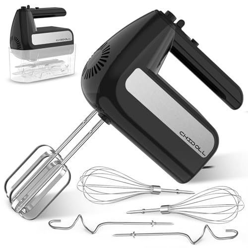 5-Speed Electric Hand Mixer, 800W Handheld Mixer with Turbo for Baking &
