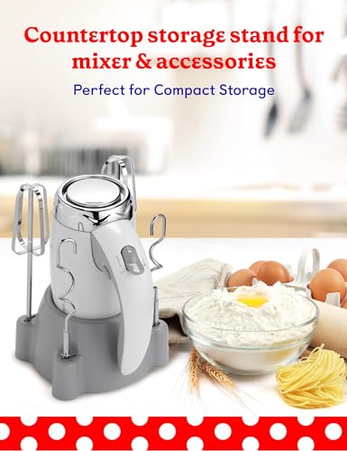 Betty Crocker 7-Speed Power-Up™ Hand Mixer with Stand, BC-4208W, White