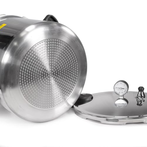 Barton 22-Quart Pressure Canner Pressure Cooker with Pressure Gauge with Rack, Induction Compatible, Steam Canner Polished 22 QT Stovetop Pot Meat, Poultry & Vegetables