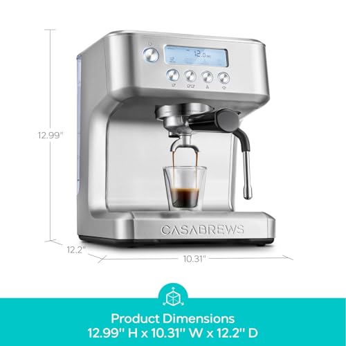 CASABREWS Ultra Espresso Machine, Barista Espresso Maker with Steam Wand