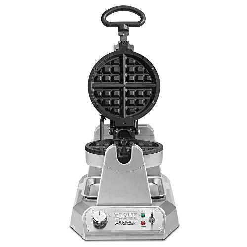Waring Commercial Belgian Waffle Maker, 25 Waffles per Hour, Rotary Feature for Even Baking, Triple-Coated Nonstick Plates, NSF Certified, WW180X