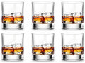 LUXU Whiskey Glasses-Premium 11 OZ Scotch Glass Set of 6 /Old Fashioned Whiskey Glasses/Style Glassware for Bourbon/Rum glass,Clear