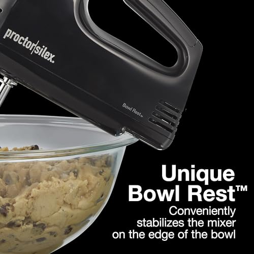 Proctor Silex Easy Mix 5-Speed Electric Hand Mixer with Bowl Rest