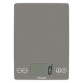 Escali Arti Glass Food Scale Digital Countertop Kitchen, Baking and Cooking Scale with Nutrition and Calorie Counter, 15-Pound Capacity, 9" x 6.5" x .75", Gray Storm