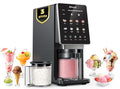 Alcarin Ice Cream Maker with 3 Pints(Not Freezer) Homemade Slushie Gelato Yogurt Sorbet Frozen Treat Machine 10 Pre-set Program Respin & Mix-in