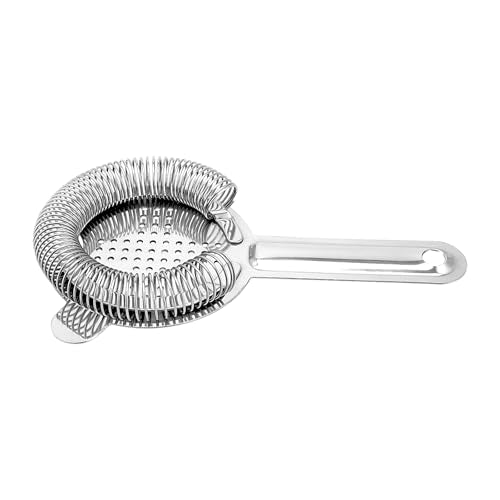 HOZEON 12 Pcs 6.5 Inches Cocktail Strainer, Stainless Steel Bar Strainer Tool, 2 Prong Bartender Strainer for Bar Restaurant Home, Silver