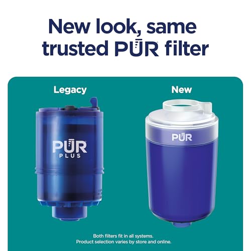 PUR PLUS Faucet Mount Replacement Water Filter 2-Pack, Genuine PUR Filter, 3-in-1 Powerful, Natural Mineral Filtration, Lead Removal, 6-Month Value, Blue (RF99992)