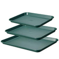 CAROTE 3-Piece Baking Pan Set - Bakeware Set, Baking Sheet Set Including 13 Inch 15 Inch 17 Inch Sheet Pan, Cookie Sheet for Baking, Deep Olive Green