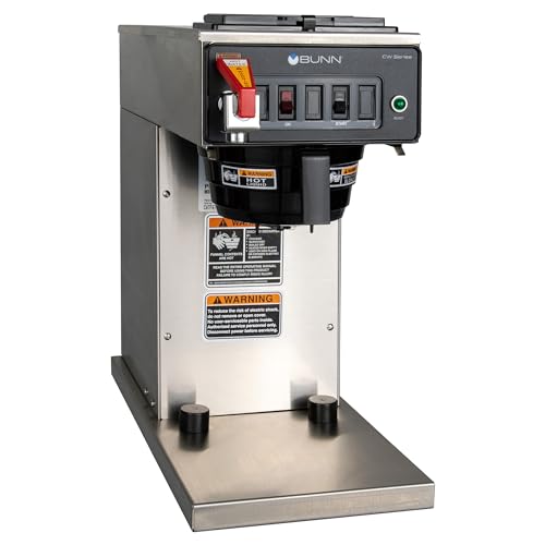 BUNN 12950.0360 12 Cup CWTF15-TC Automatic Commercial Thermal Coffee Brewer, Black/Stainless (120V)
