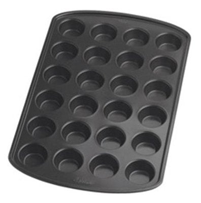 Wilton Gold Premium Non-Stick Warp-Resistant Bakeware, Made without PFAs, Muffin Pan, 24-cup, 16x10x1 in, Packaging May Vary
