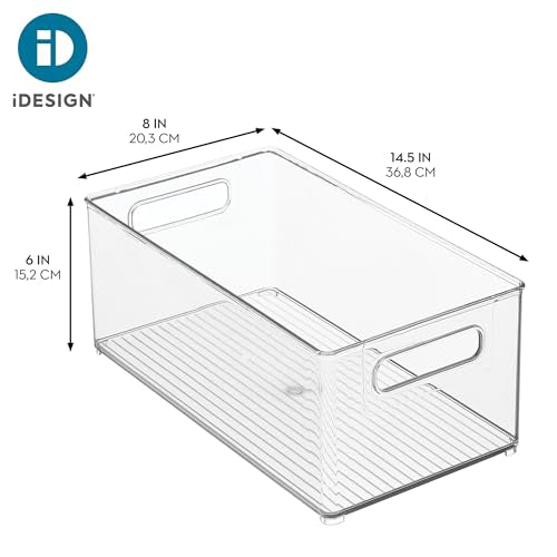 iDesign Kitchen Binz Stackable Organizer, 8" x 6" x 14.5", Clear