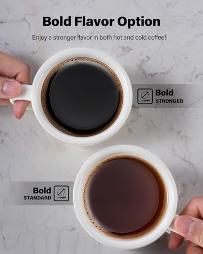 TWOMEOW K Cup Coffee Maker, Single Serve Hot & Iced for K-Cup & Grounds