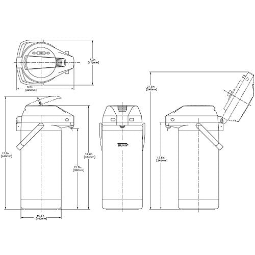 Bunn 3.8 Lt Airpot, Standard, Stainless