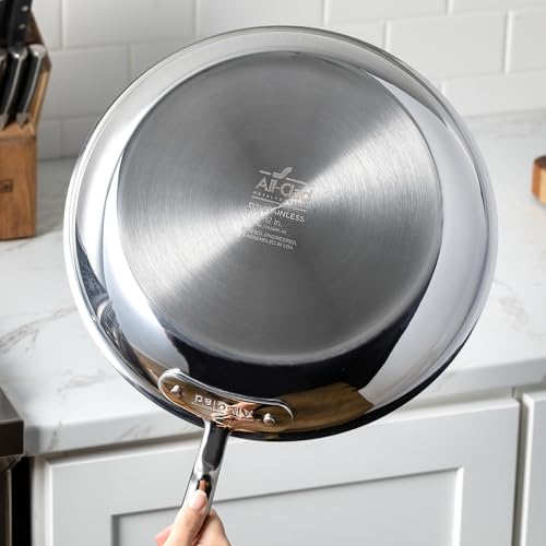 All-Clad D3® Stainless Steel 8 and 10 inch Frying Pans Set - Made in the USA- The Original Bonded Professional Cookware- Oven Safe & Induction Compatible
